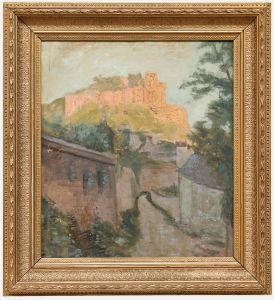 Henri Vincent-Anglade (1876-1956) - 1897 Oil, View of the Castle