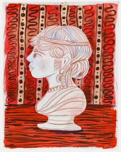Jemma Jamie - 2025 Mixed Media, Bust of A Woman