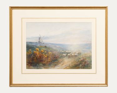 Thomas Noel Smith (1840-1900) - Late 19th Century Watercolour, The Herd at Dusk