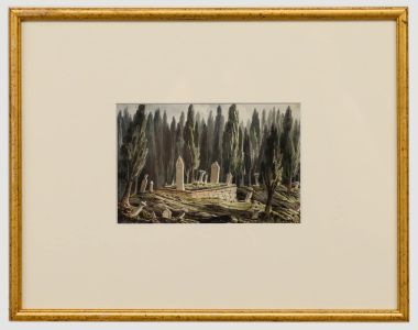 Early 20th Century Watercolour - Turkish Cemetery