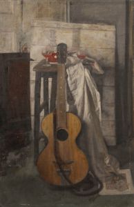 George Weissbort (1928-2013) - 20th Century Oil, Still Life of a Guitar