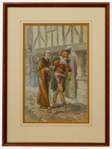 Josepf M. Staniforth (1863-1921) - Framed Watercolour, 'A Good Story Wasted'