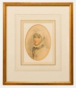 19th Century Graphite Drawing - Portrait of a Lady
