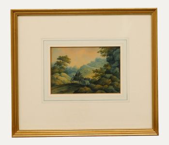 English School Early 19th Century Watercolour - Cart on a Country Road
