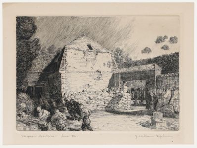 J. William Hepburn (1881-1961) - 1916 Etching, Shrapnel