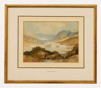 Attrib. Samuel Jackson (1794-1869) - Framed Watercolour, Mountainous Lake Scene