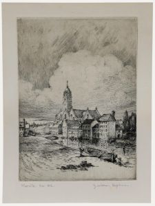 J. William Hepburn (1881-1961) - 1916 Etching, Merville