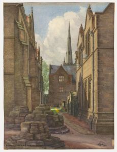 B. Eyre - 1940 Watercolour, Slype & Cloist - Repton School