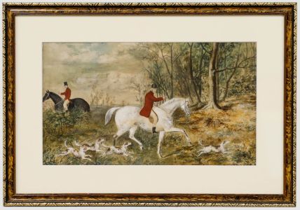 Manner of Henry Alken - Framed 19th Century Watercolour, On the Scent