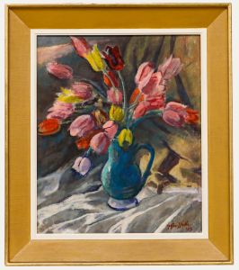 Frank Griffith (1889-1979) - 1939 Oil, Jug of Tulips