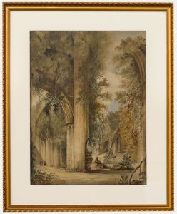 Francis Love - 1801 Watercolour, The Abbey Ruins
