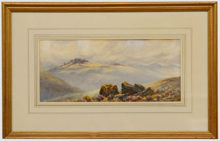 Clifford George Blampied (1875-1962) - Framed Watercolour, Grazing the Highlands