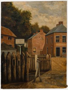 S. Liegeois - 1931 Oil, Belgian Village