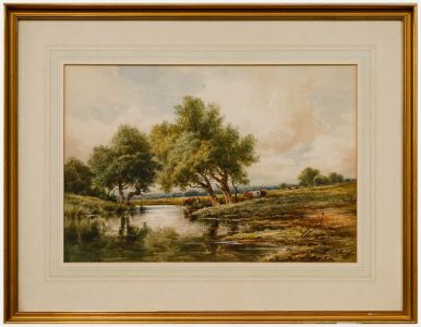 Henry H. Parker - Early 20th Century Watercolour, River at Elstead