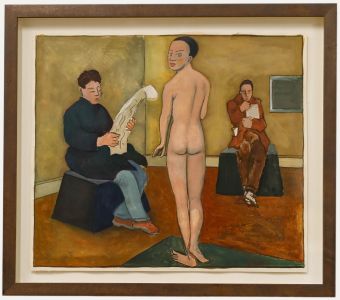 Geoffrey Baker (1926-2011) - Framed c.1950 Watercolour, Life Class