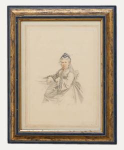 Mildred C. Walker - 19th Century Graphite Drawing, Queen Victoria