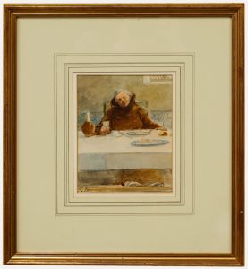 Framed Late 19th Century Watercolour - Truly Scrumptious