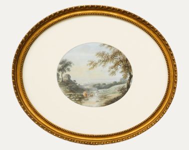 Framed 19th Century Watercolour - Cattle Drover on Horseback