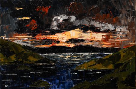Daniel Nichols - Contemporary Oil, Skies over Shetland