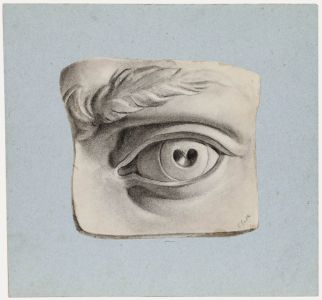 E. Easton - Early 20th Century Charcoal Drawing, The Eye of David
