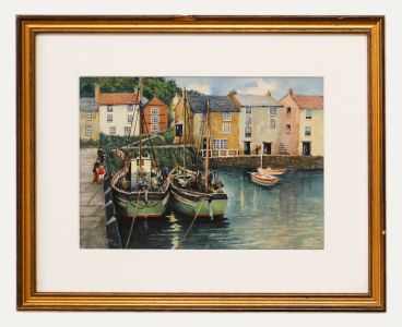 J. A. Gibson - 1950 Watercolour, Fowey
