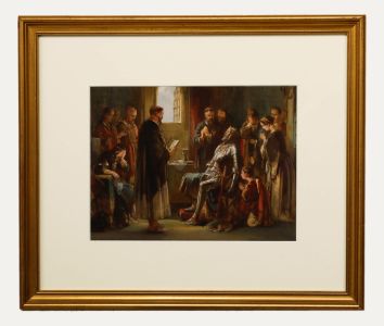 George Cattermole (1800-1868) - Framed Watercolour, The Dying Knight