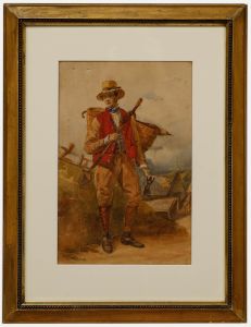 20th Century Watercolour - Off to Work