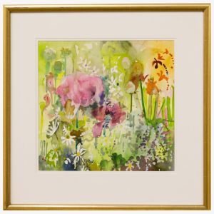 Nola Armstrong - 20th Century Gouache, Garden Glory