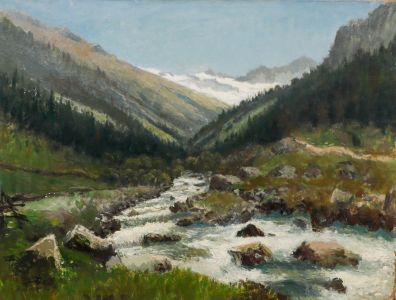Joseph Rummelspacher (1891-1979) - Early 20th Century Oil, Zillertal, Austria