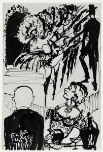 Charlotte Heister (1921-1998) - Mid 20th Century India Ink, Showgirls