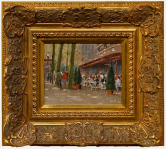 William Burns FRSA (1923-2010) - 20th Century Oil, A Paris Restaurant