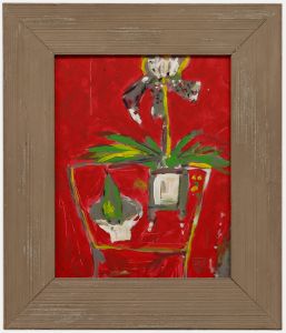 Framed Contemporary Acrylic - Orchid & Pear
