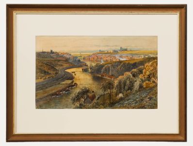John C. Syer (1844-1912) - Framed Watercolour, View Towards Whitby Abbey