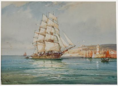 William Knox - Early 20th Century Watercolour, Off Falmouth Harbour