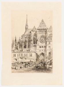 Axel Herman Haig - Late 19th Century Etching, Reims Cathedral