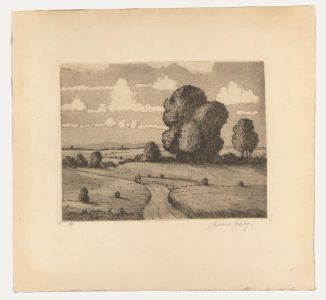 Robert Haag (1886-1955) - Early 20th Century Etching, Fluffy Clouds