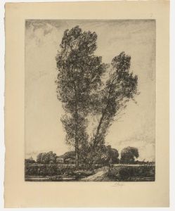 Frederick Vango Burridge (c.1869-1945) - Etching, Fishing on the Bridge