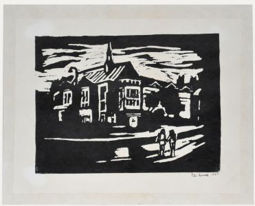 Peter Arnold - 1980 Linoprint, The Manor