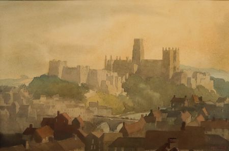 John Edmund Mace (1889-1952) - Framed Watercolour, View of Durham