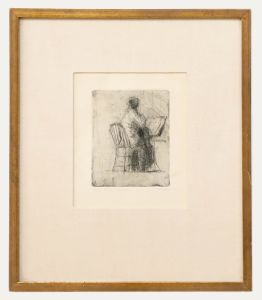 Arthur Morris Cohen (1928-2012) - American School Etching, The Cellist 