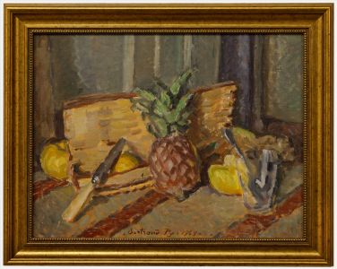 Bertrand Py (1895-1973) - Framed Mid 20th Century Oil, Still Life with Pineapple