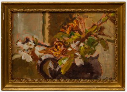 Bertrand Py (1895-1973) - Framed Mid 20th Century Oil, Still Life of Blossom
