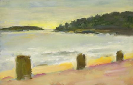 Georges Pacouil (1903-1996) - 20th Century Oil, Coucher de soleil côtier