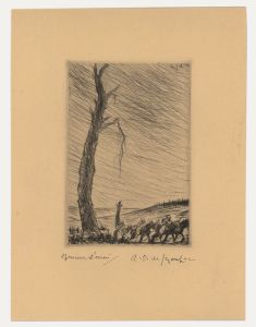 Andre Dunoyer de Segonzac (1884-1974)- Early 20th Century Etching, Off to Battle