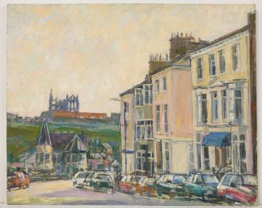 Simon Goldberg (1916-2002) - 1999 Oil, Dusk At Whitby