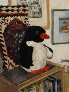 Simon Goldberg (1916-2002) - 2000 Oil, Penguin