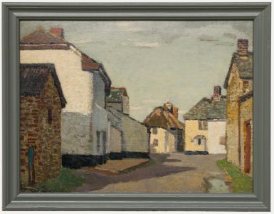 Manner of David Bond Walker (1891-1977) - c.1946 Oil, Suffolk Village