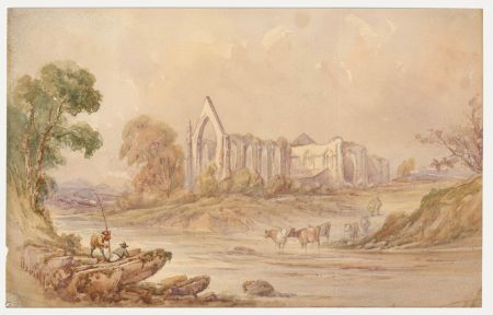 19th Century Watercolour - Bolton Abbey