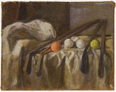 George Weissbort (1928-2013) - 20th Century Oil, Still Life with Golf Clubs