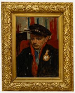 George Weissbort (1928-2013) - Mid 20th Century Oil, The London Bus Conductor